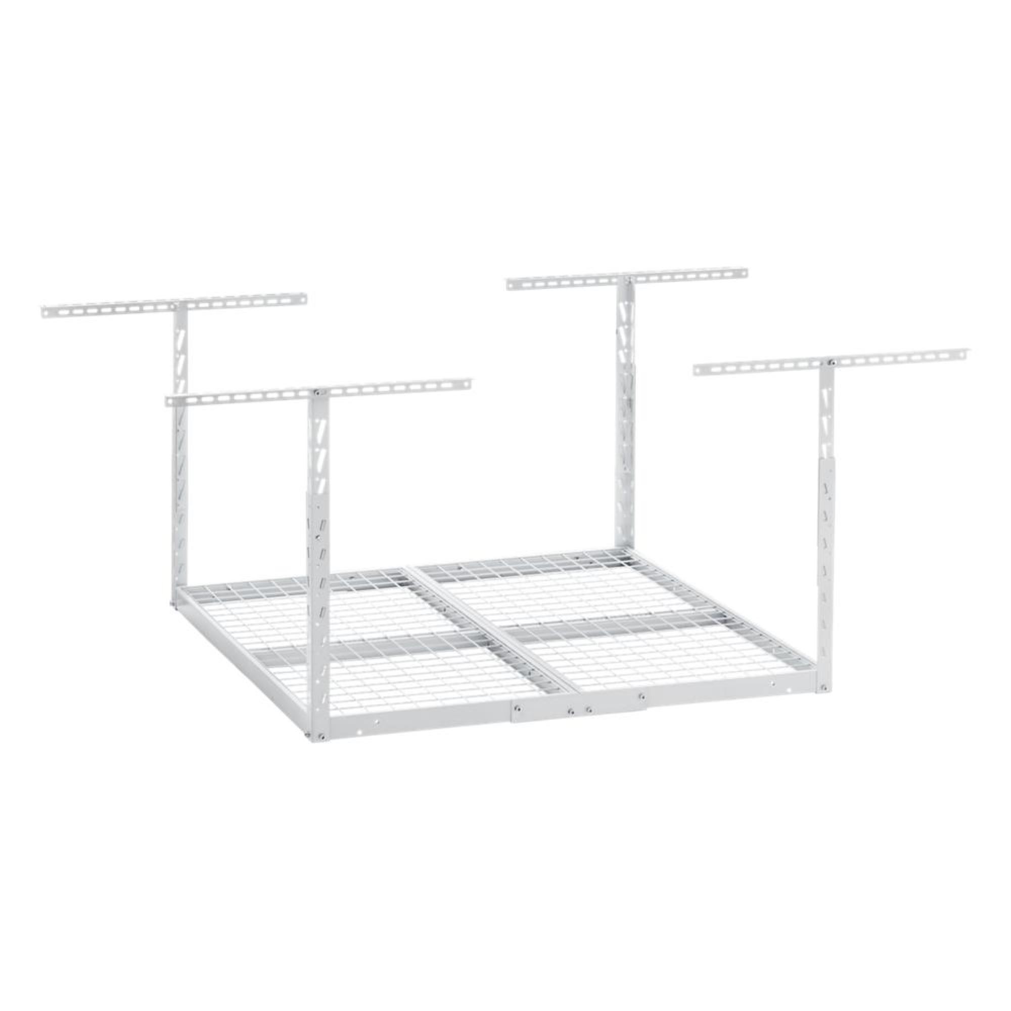 Gladiator, Overhead GearLoft Storage Rack 4x4ft., Width 48 in, Depth 48 in, Material Steel, Model# GALS44M2KW